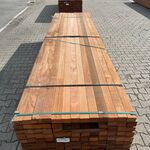 Ca. 69x Angelim Pedra Onderliggers Geschaafd, 45x68mm, lengte 350cm